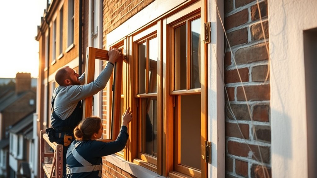 Wooden Window Installation Didcot